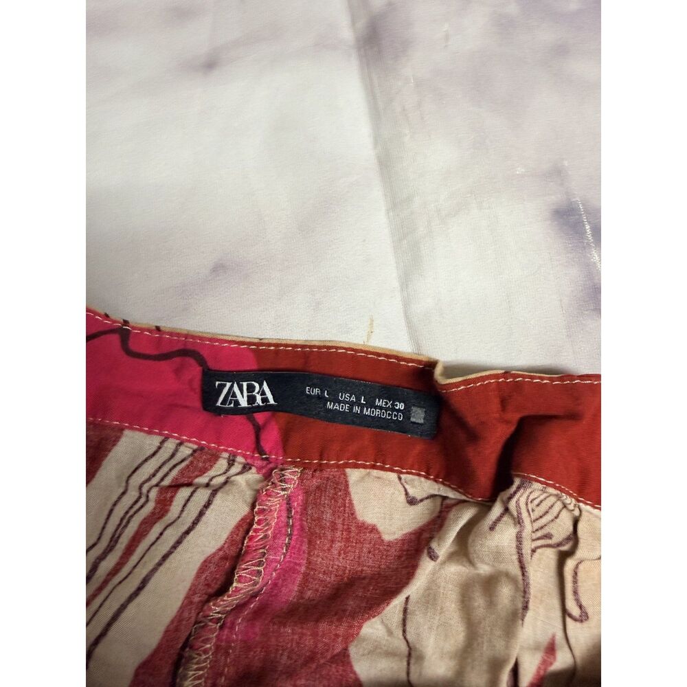 Zara Women Bohemian Floral Print Midi Skirt L - Picture 3 of 5